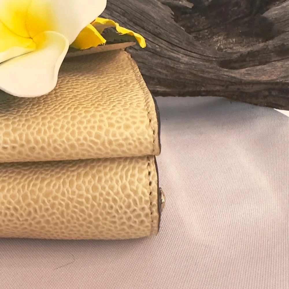 REBECCA MINKOFF ~ Cream Clutch w/Yellow and Gray Accents Gold Toned Hardware